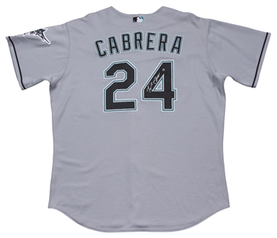 2006 Miguel Cabrera Game Used & Signed Florida Marlins Road Jersey (MLB Authenticated)